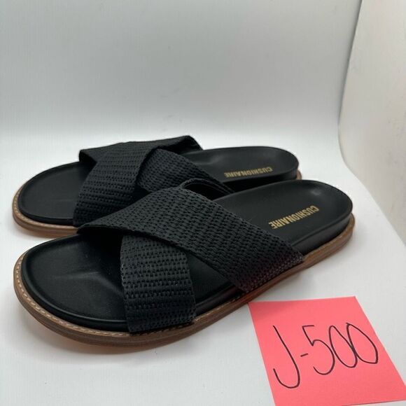 CUSHIONAIRE Women's footbed sandal with +Comfort 8 WIDE BLACK - Picture 3 of 7